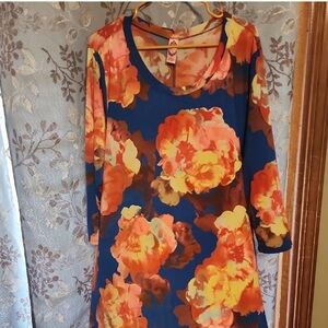Honeyme Multicolor Floral Long Sleeve Dress